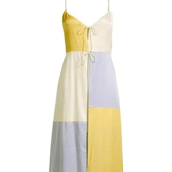 REBECCA TAYLOR Colorblock Twill Dress Size 10 $325 - Picture 6 of 7